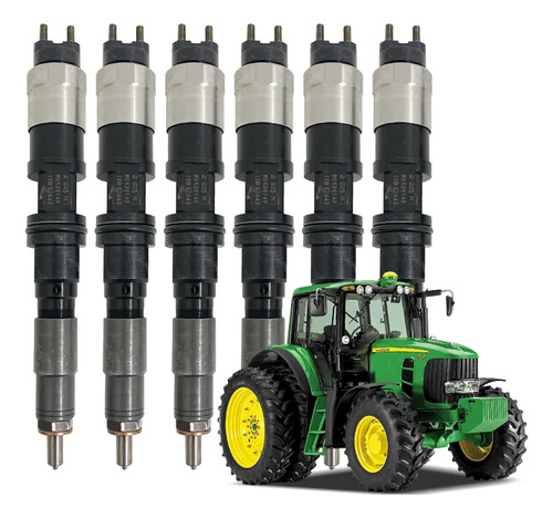 Jogo 6 Injetores John Deere 7530 7830 095000-6491 Reman