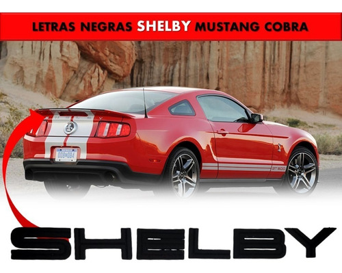 Emblema Negro Para Cajuela Compatible Con Mustang Shelby Foto 3