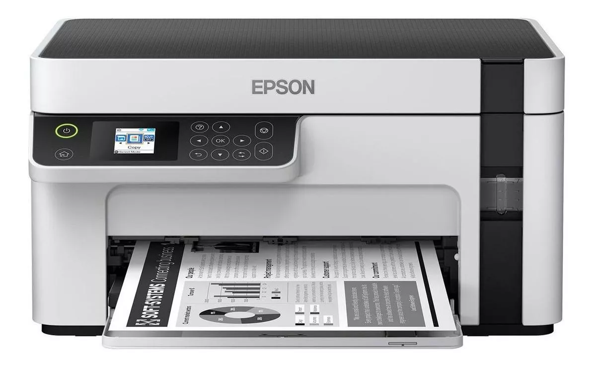 Impressora Multifuncional Epson Ecotank M2120 Com Wifi Branca E Preta 100v/240v Et-m2120