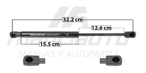 Par Amortiguadores Cofre Land Rover Lr2 2006 - 2014 Mnj Foto 3