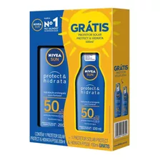 Kit Protetor Nivea Sun Protect & Hidrata Fps50 200ml + 100ml