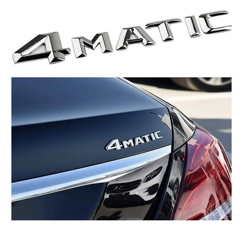 Emblema Baul Mercedes 4matic Letras Nmero Plateado Amg  Foto 2