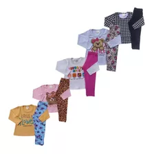  Roupas Femininas Infantil Kit 5 Conjuntos Inverno Atacado