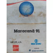 Capa Original Do Ingresso Do Rock In Rio Ii - Maracanã 1991