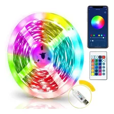 10 Metros Fita De Led Luz Rgb 5v Usb Bluetooth App Celular 