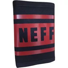 Billetera De Lona Trifold Neff Hombres - Negro Con Guinda