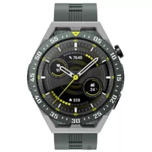 Huawei Watch Gt 3 Se 1.43 Caja 46mm Plateada, Malla Verde De Tpu Y Bisel Verde