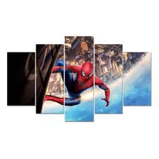 Cuadro - Poster - 5 Piezas 135 X 80 Cm - Spider Man