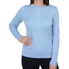 Blusa Feminina Alpelo Tricot Suéter Arctic Azul - 10900465