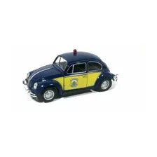 Carrinho Coleção Miniatura Fusca Polícia Federal 1:32 Azul