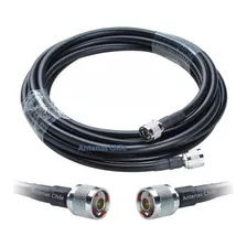 50 Metros Cable Coaxial Rg 8 Conectores Tipo N Macho 50 Ohm