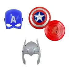 Escudo E Mascara Capitão America E Mascara Thor Infantil