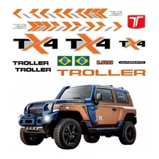 Adesivos Resinados Para Troller Tx4 3.2 Lrd 2020/2021 20189 Cor Cinza E Laranja