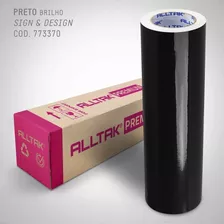 Vinil Adesivo Alltak Premium Preto 5m X 30cm Envelopamento