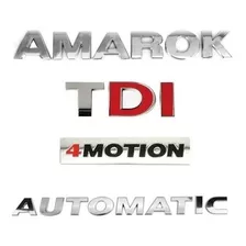 Kit Emblema Tampa Traseira Amarok + Tdi + 4motion Automatic