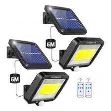 Lámpara Solar Recargable Luz Solar Exterior Jardín 100 Led