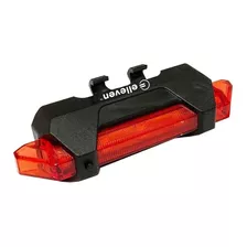 Farol Sinalizador Traseiro 5 Leds Recarregável Usb Cor Preto/vermelho