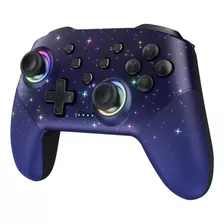 Control Inalámbrico Bt Azul Estrellas Led P/ Nintendo Switch