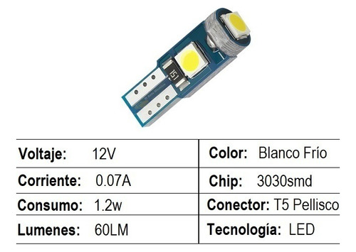 Focos Mini Pellisco T5 3 Led 3030 Smd 3w Bolsa 10 Piezas Foto 2