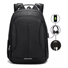 Mochila Impermeável Resistente Entrada Usb / Fone De Ouvido