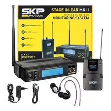 Sistema In-ear Ponto Eletrônico Skp Pro Audio Stage Mk 2 Uhf