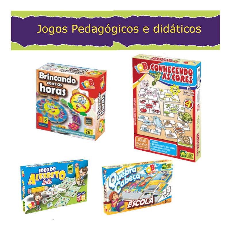 Kit 06 Jogos Educativos Infantis Pedagógico Memória Alfabeto