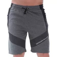 Shorts Mauricinho Bermuda Moletom Com Zíper