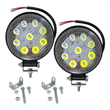 Farol Auxilar Milha Universal Led Redondo Jeep Trator