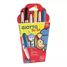 Marcadores Giotto Para Bebe X 6 Colores No Toxicos Lavables