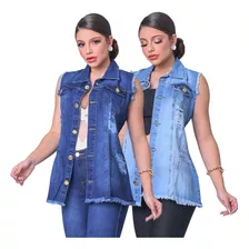 Kit 2 Max Colete Feminino Jeans Atacado Promoção Plus Size