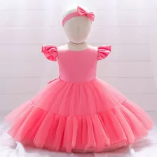 Vestido De Bebé De Fiesta Mini-mi Modelo Agustina Fucsia