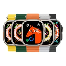 Relógio Inteligente 2 Pulseira Amax Ultra New 2023 49mm Cor Da Pulseira Laranja