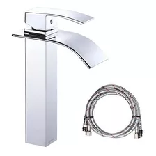 Aquaterior Waterfall Spout Single Handle Baño Vessel Sink F