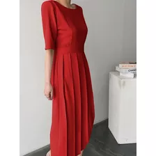 Vestido Longuete Plissado Tamanho 4xl