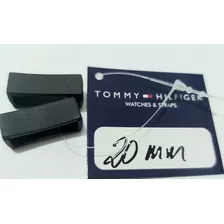 Par De Aneis Pulseiras Borracha Tommy Hilfiger 20mm Preto X1