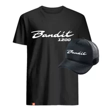 Camisa Camiseta De Moto Susuki Bandit + Boné Personalizado