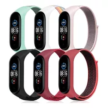 Pack De 6 Correas De Nailon Para Pulsera Xiaomi Mi Band 7 6