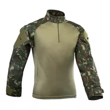 Camisa Combat Shirt Tática Exército Militar Reforçada Dryfit