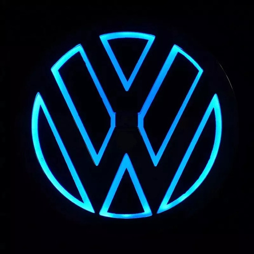 Logo Led Volkswagen 3d Luz Azul Vw Foto 2