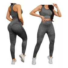 Conjunto Fitness Legging E Top Roupa Academia Yoga Pilates