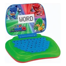 Laptop Infantil Pj Masks Bilíngue Verde/azul Candide 1733