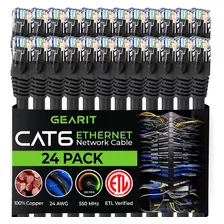 Gearit Cable Ethernet Cat 6 De 5 Pies (paquete De 24) - C...