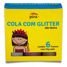 Cola Com Glitter Pira 6 Cores 25g