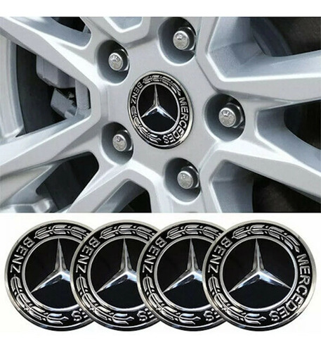 4xtapa Rin Mercedes Benz Negro 75 A200 C180 C230 W219 Cls350 Foto 4