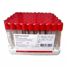 Tubos Al Vacío Tapón Rojo De 6.0ml Aditivo Siliconizado X100