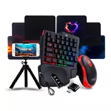 Kit Mobilador Teclado Single Handed Mouse Colmeia Mousepad