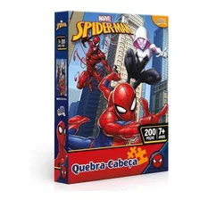 Quebra Cabeça 200 Peças Para Menino Marvel Homem Aranha 