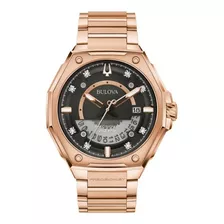Reloj Bulova Caballero Precisionist Series X 97d129 E-watch Color De La Correa Oro Rosa Color Del Fondo Negro