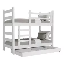 Treliche Mad Maciça Vira 2 Camas Dubai Multimóveis Cr35105 Cor Branco