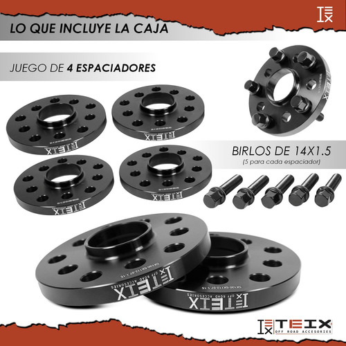 Kit Espaciadores 5/100 5/112 Cb57.1 15mm Vw Audi A4 A7 Foto 2